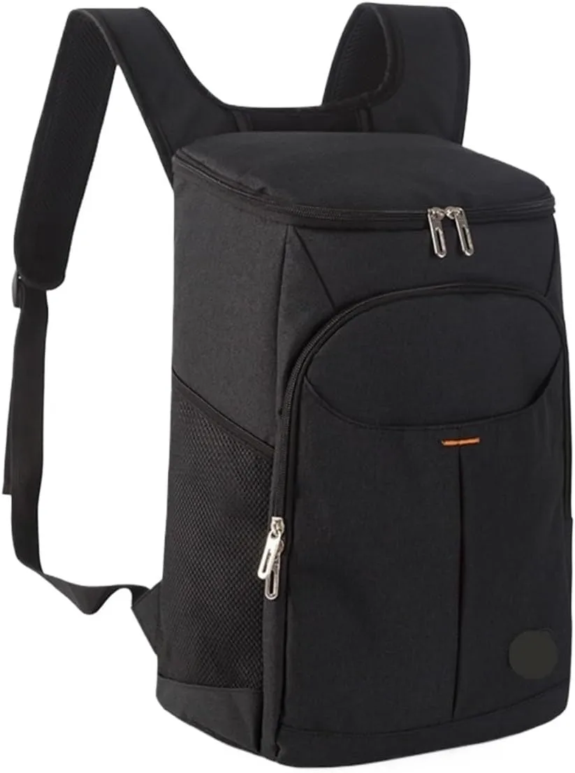 Travel Bag Waterproof Thermal Backpack Cooler Bag for Picnic, Camping, and Outdoor Activities Insulated Leakproof Food and Drink Storage(Black)