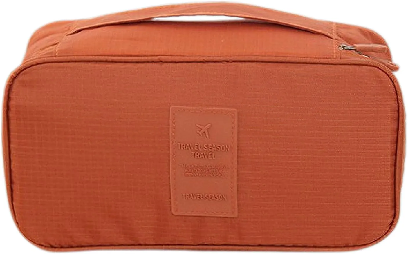 Travel Storage Bag for Bra Underwear Cosmetics Makeup Travel Organizer Wardrobe Closet Clothes Pouch Socks Panties Bags Travel Bags Organizer for Luggage, Orange