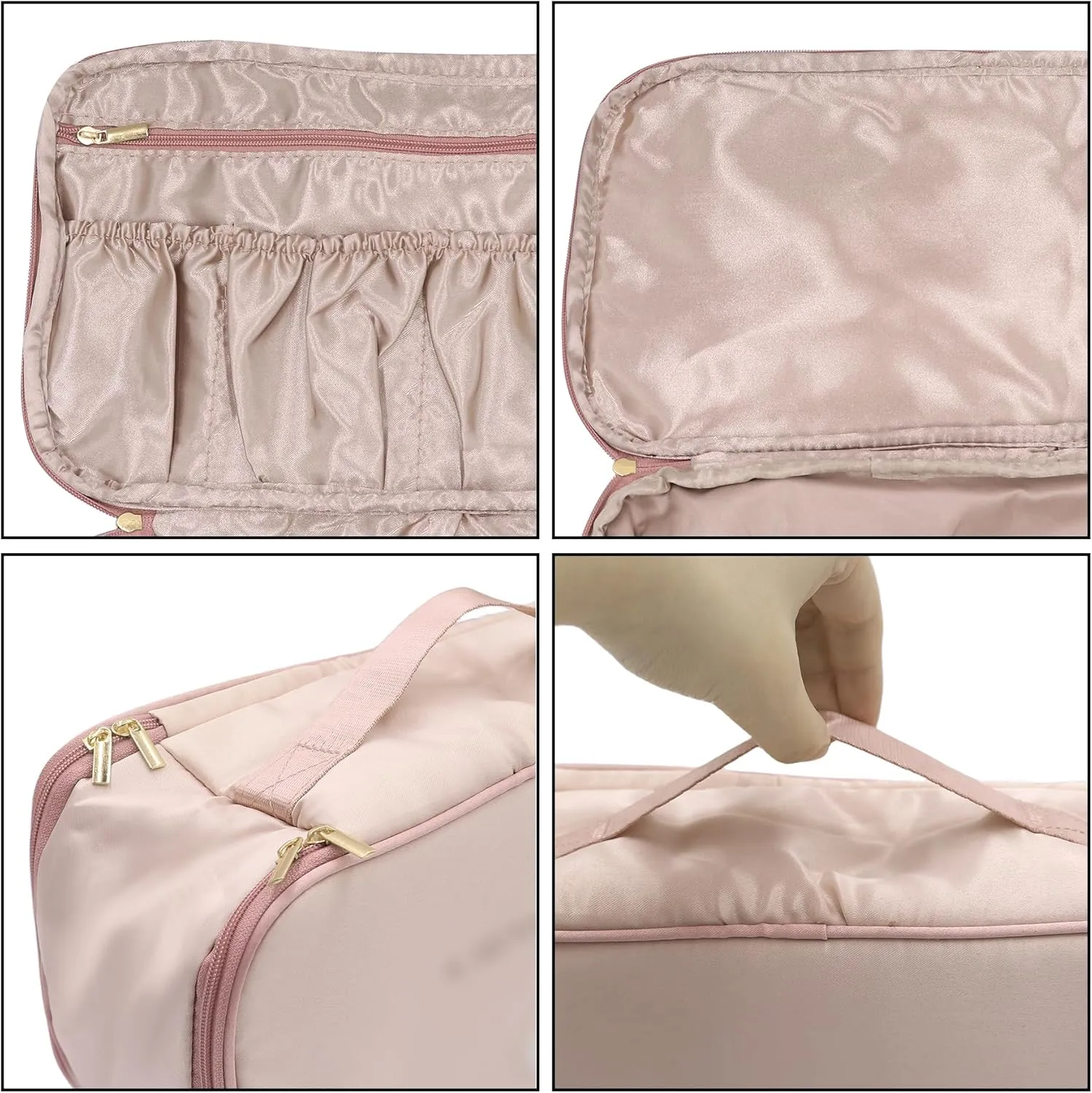 Travel Underwear Lingerie Bra Socks Bag Organizer Storage Pouch Portable Luggage Multiple Layers Pack Cube Toiletry Bag,Rose Pink4#