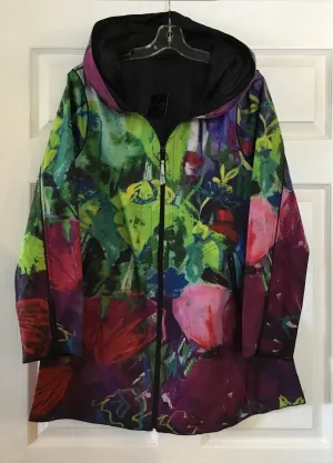 UBU Reversible Raincoat w/Zipper cuffs Garden/Blk 22015CAP