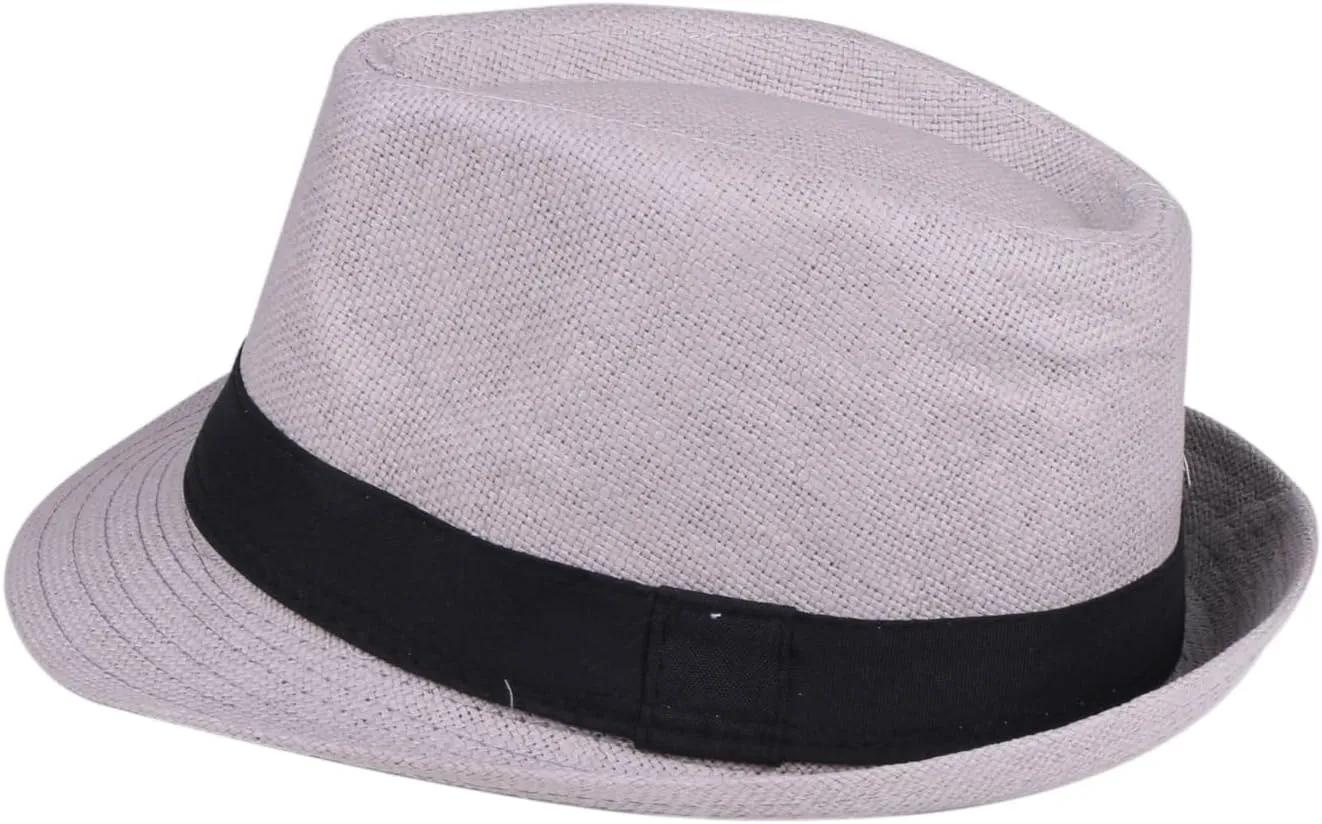 Unisex Fedora Hat Trilby Cuban Sun Protection Short Brim