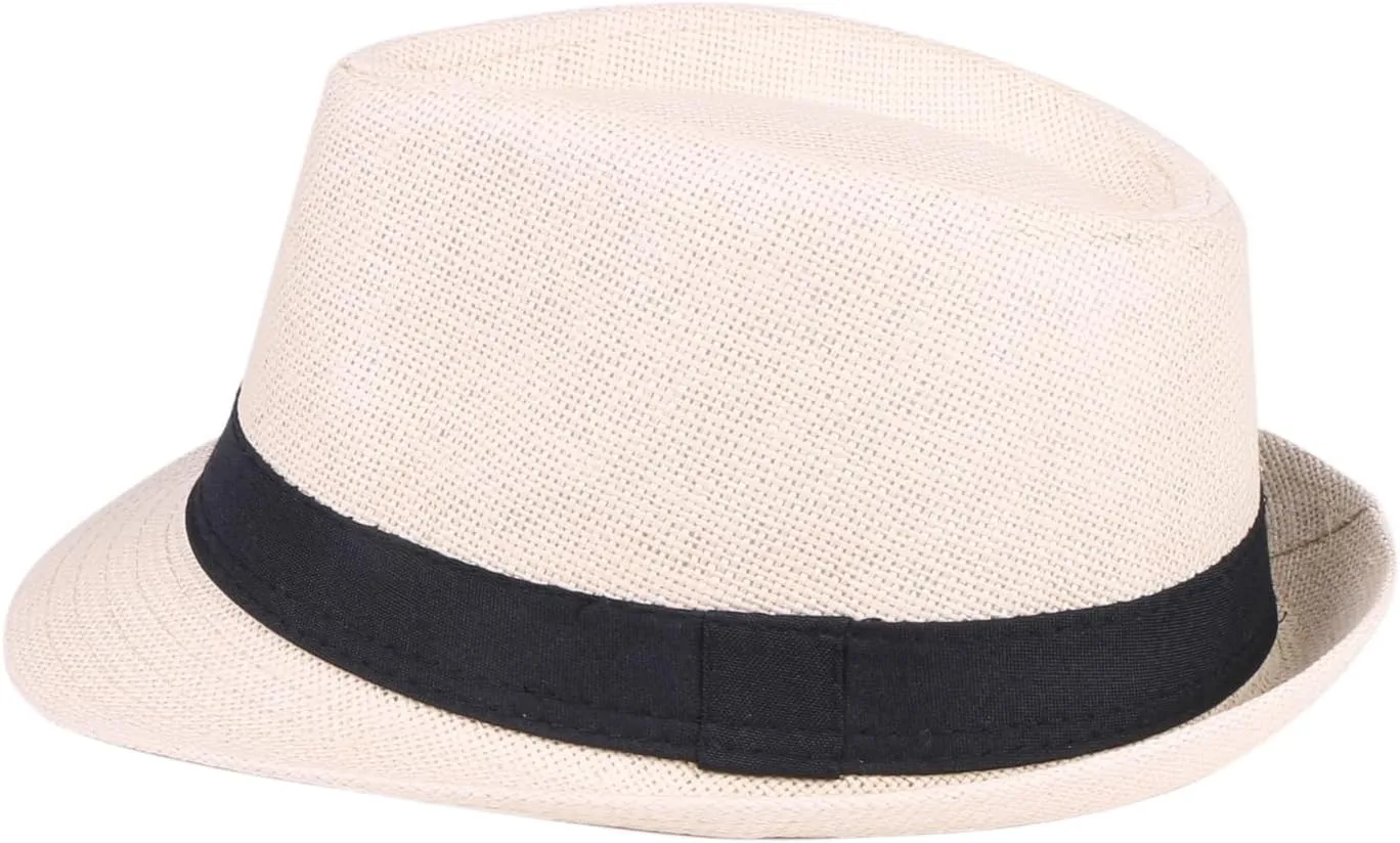Unisex Fedora Hat Trilby Cuban Sun Protection Short Brim
