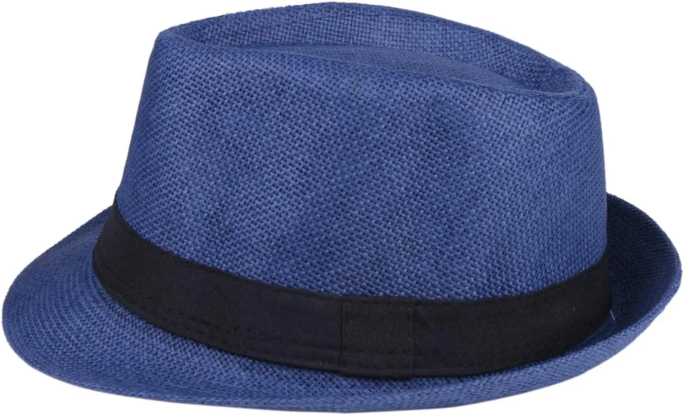 Unisex Fedora Hat Trilby Cuban Sun Protection Short Brim