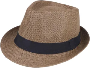 Unisex Fedora Hat Trilby Cuban Sun Protection Short Brim