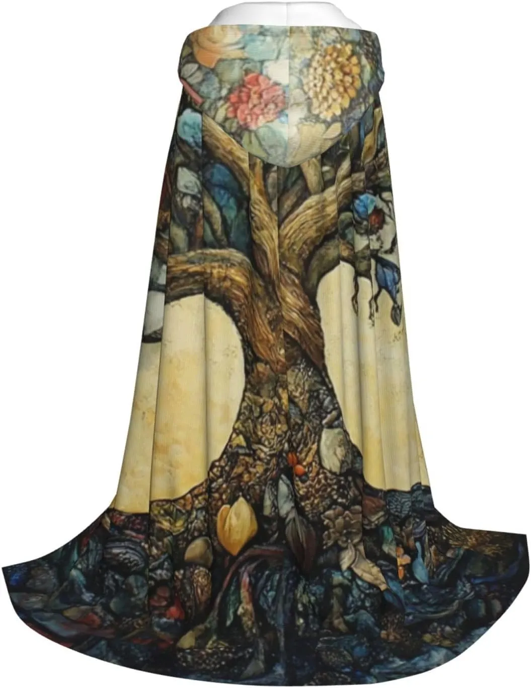 Unisex Hooded Robe Cloak, tree of life - Adults' Lightweight Cloak for Halloween Cosplay Costumes -