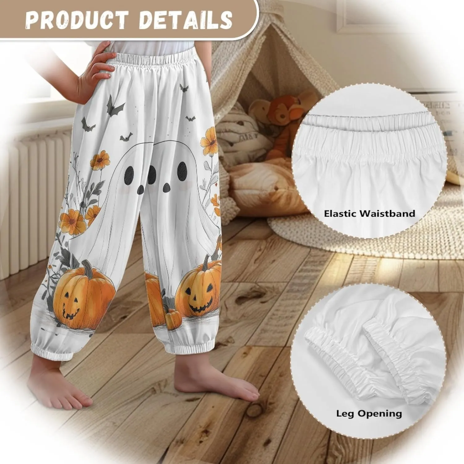 Unisex Little Kids Yoga Trousers Bohemian Beach Pants Baggy Harem Activewear for Boys and Girls Age 3-10