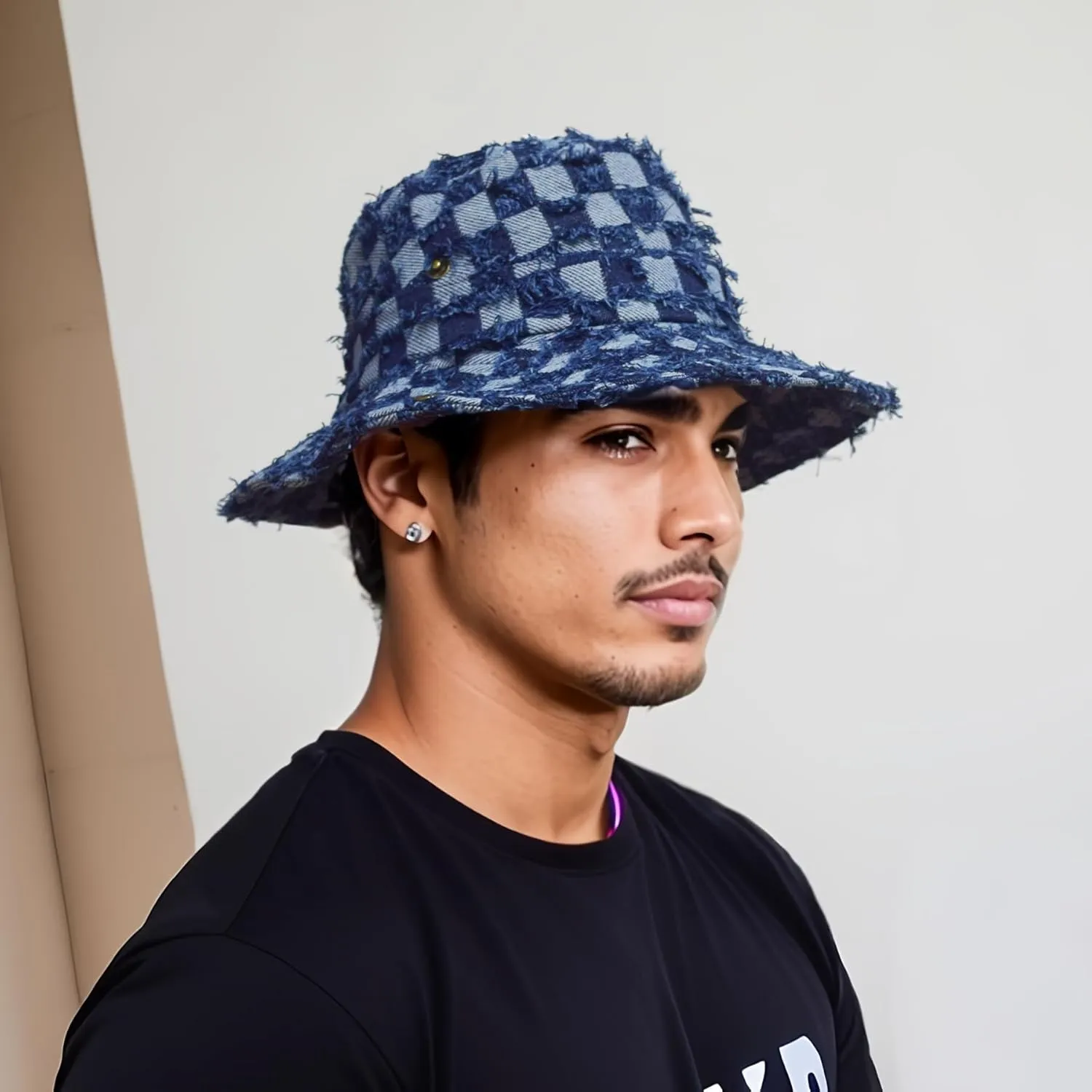 Wide Brim Bucket Sun Hat Packable Cotton Denim Cowboy Sun Hat for Women Men Summer Outdoor Fisherman Cap