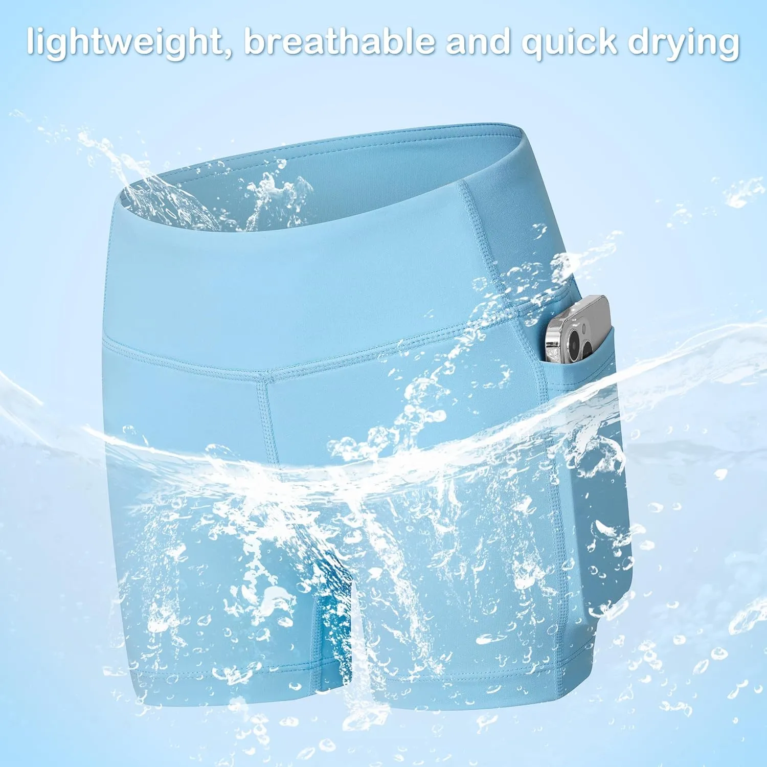 Willit Girls Swim Shorts with Pockets UPF 50  Sun Protection Swimming Bottom