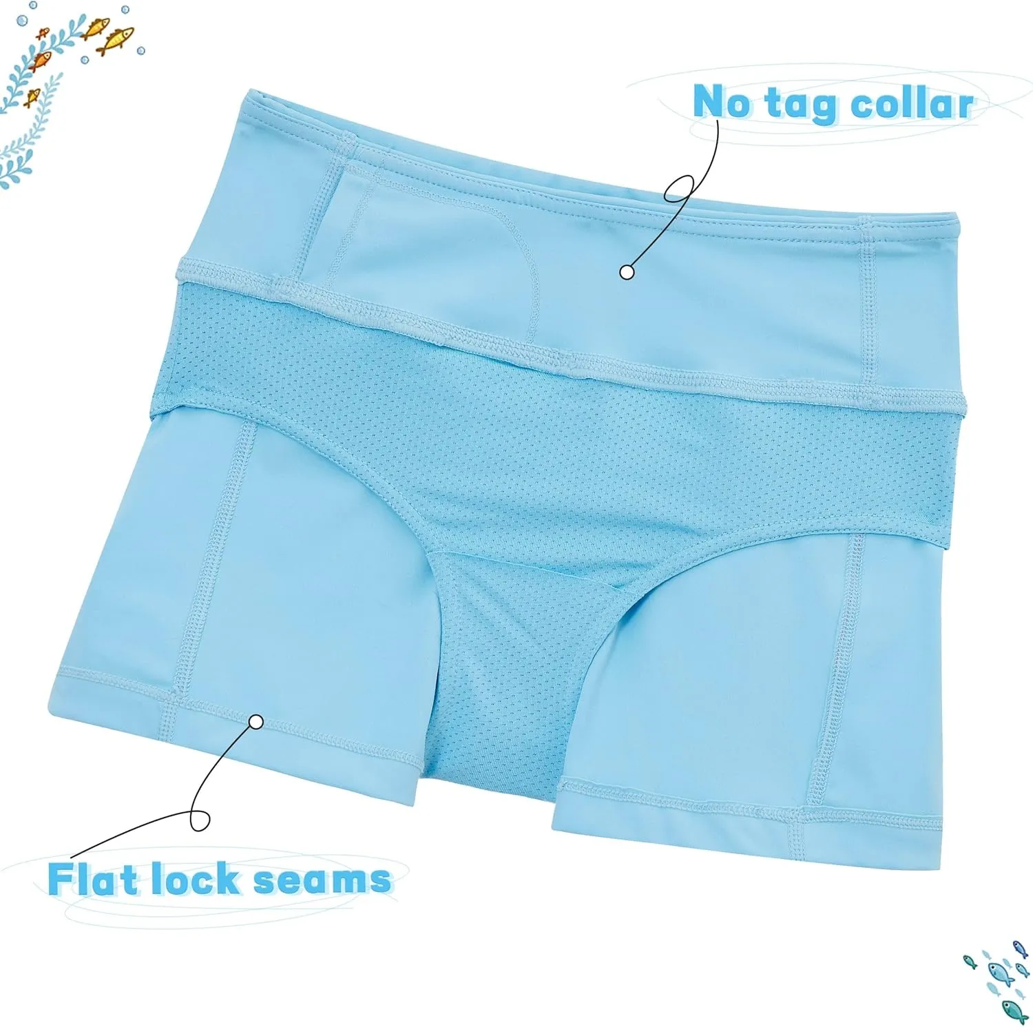 Willit Girls Swim Shorts with Pockets UPF 50  Sun Protection Swimming Bottom