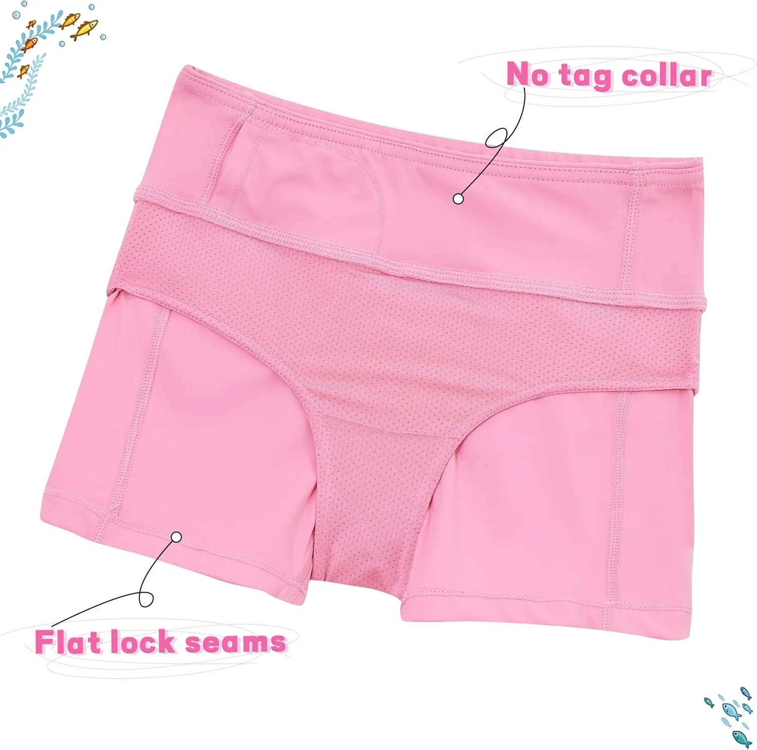 Willit Girls Swim Shorts with Pockets UPF 50  Sun Protection Swimming Bottom