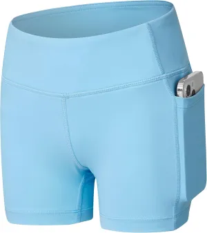 Willit Girls Swim Shorts with Pockets UPF 50  Sun Protection Swimming Bottom