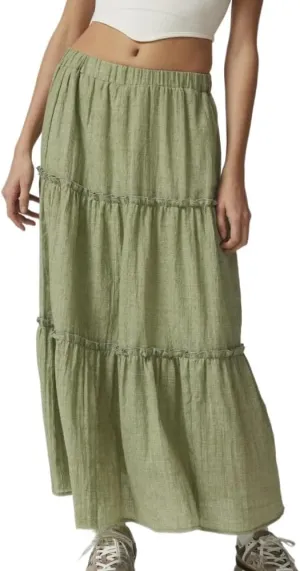 Women Summer Coquette Long Skirts Cute Pleated A Line Flowy Tiered Cottagecore Preppy Aesthetic Maxi Vacation Skirt