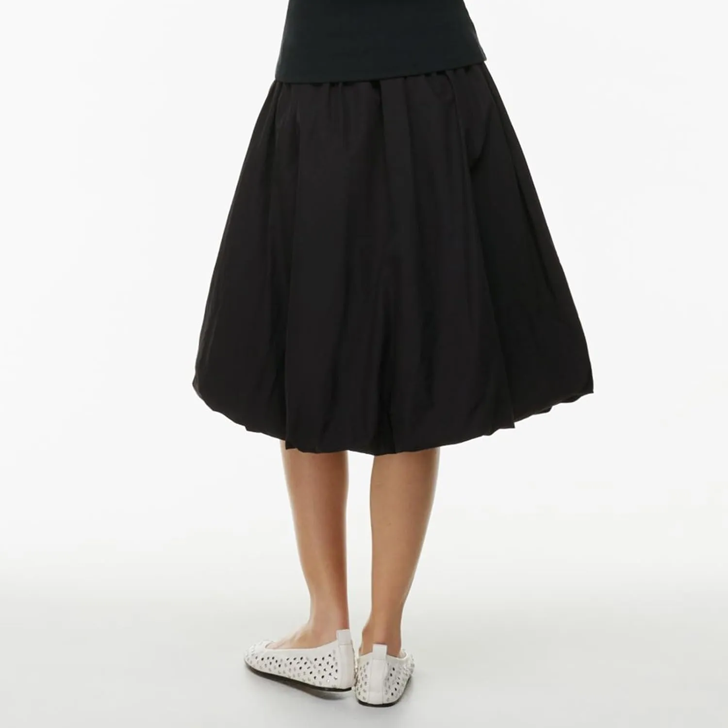 Women Y2k Bubble Maxi Skirt Casual Elastic Waist Flowy A Line Long Skirt Summer Ruffle Midi Skirt Dress Streetwear
