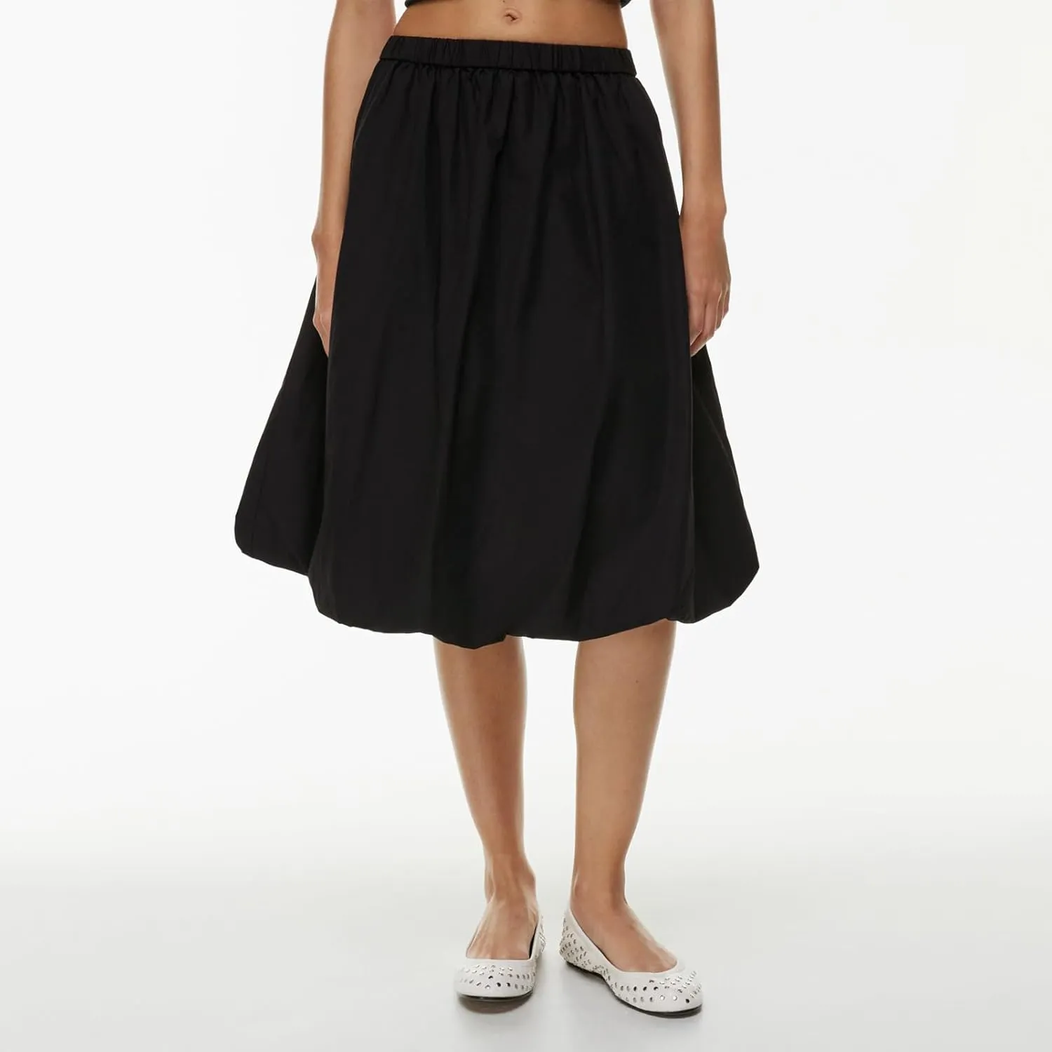 Women Y2k Bubble Maxi Skirt Casual Elastic Waist Flowy A Line Long Skirt Summer Ruffle Midi Skirt Dress Streetwear