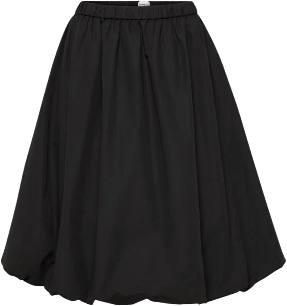 Women Y2k Bubble Maxi Skirt Casual Elastic Waist Flowy A Line Long Skirt Summer Ruffle Midi Skirt Dress Streetwear