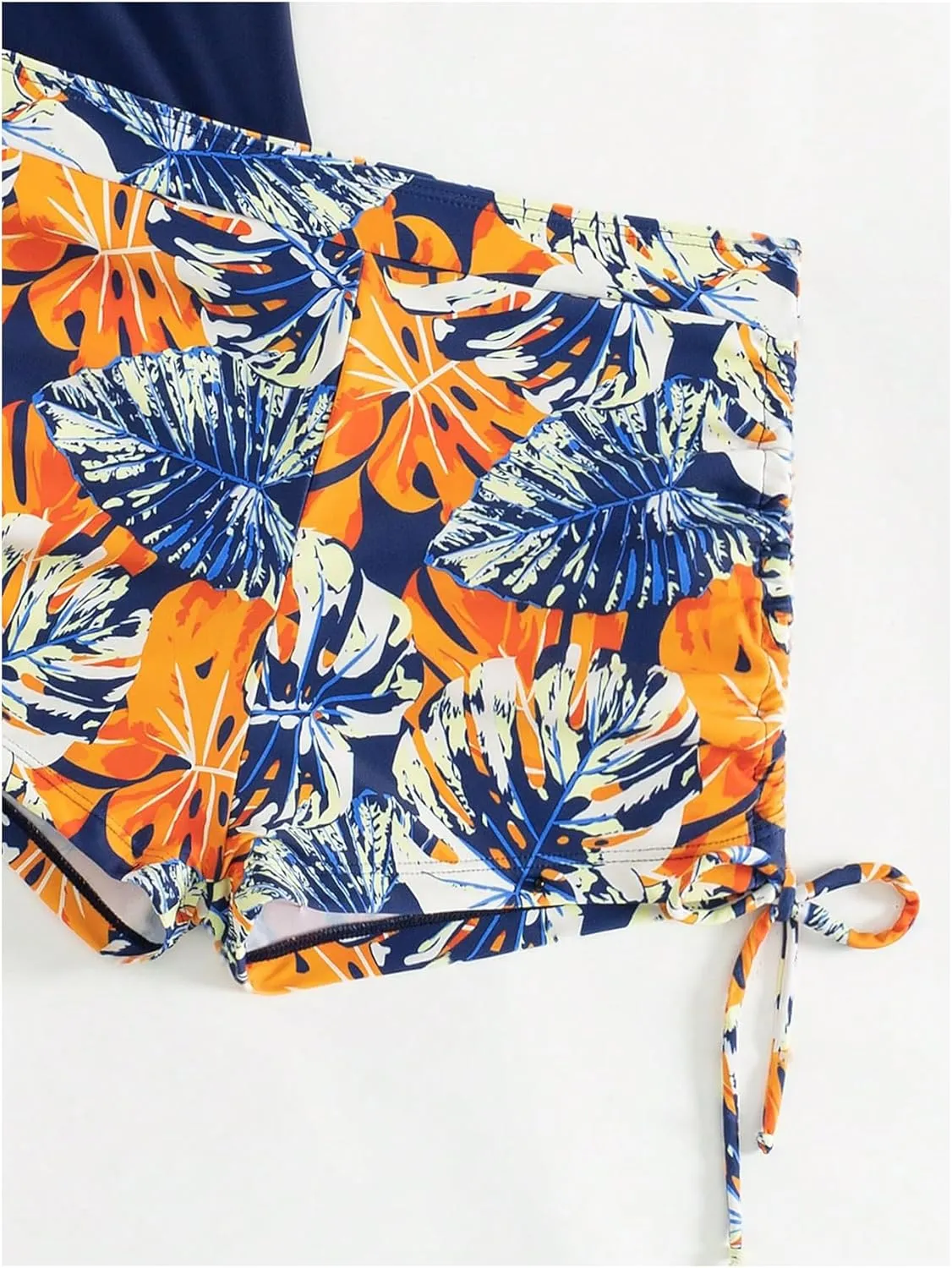 Women's 2 Pieces Tankini Set Sleeveless Tank Tops and Tie Side Mini Shorts Swimwear