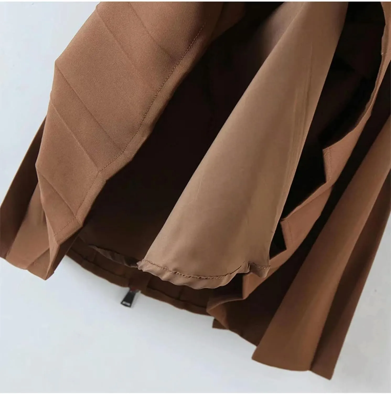 Women's Brown Front Zip Camisole Dress Summer Women's Short Tank Top