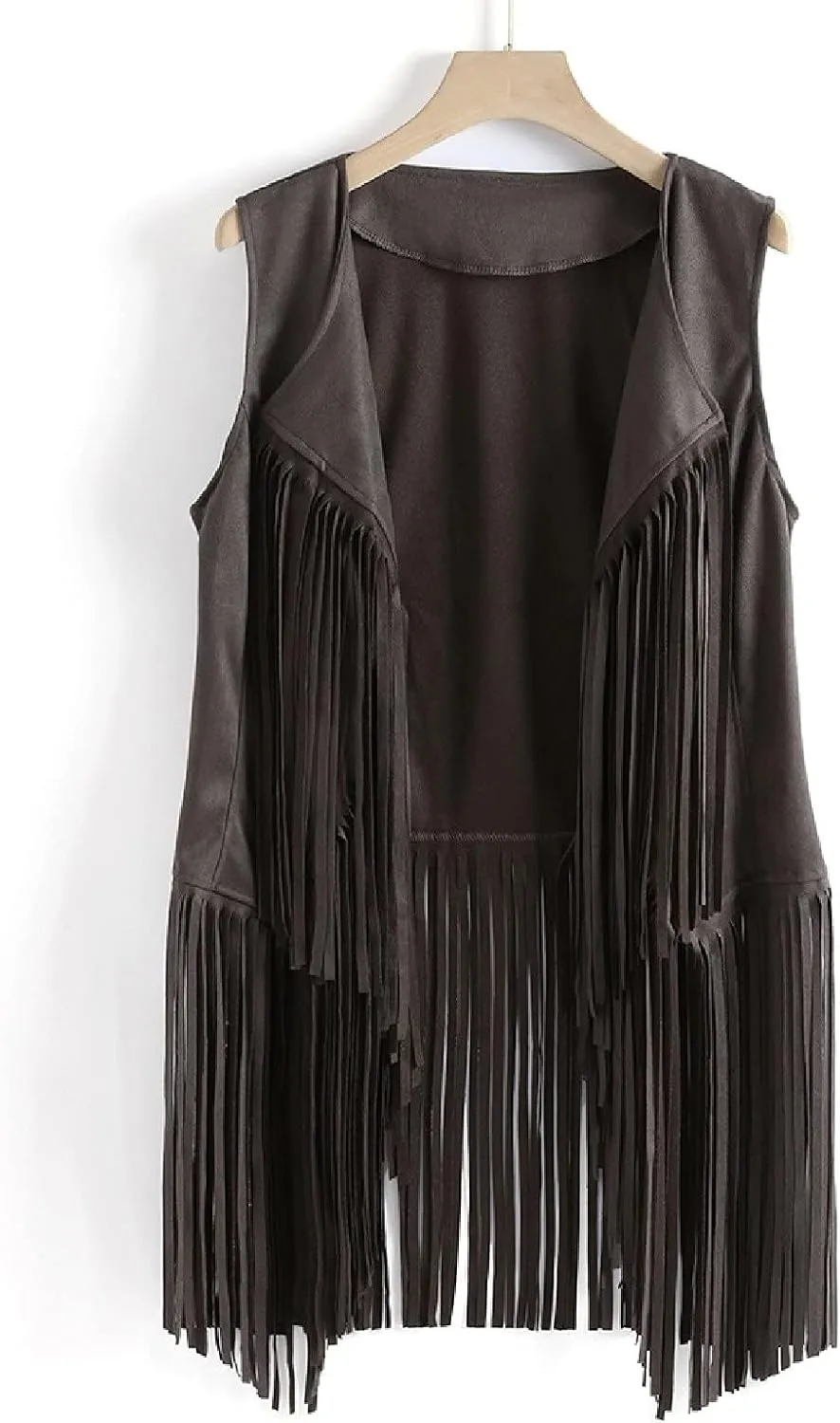 Womens Fringe Jacket Vest Western 70s Outfits Vintage Tassel Sleeveless Cardigans Hippie Clothes Cowgirl Tops Shirts