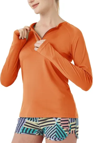 Women's Outdoor Quick Dry Sun Protection 1/4 Zip Long Sleeve Shirt