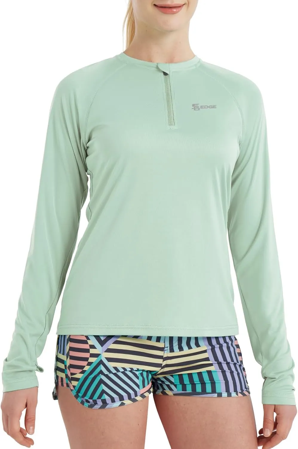 Women's Outdoor Quick Dry Sun Protection 1/4 Zip Long Sleeve Shirt