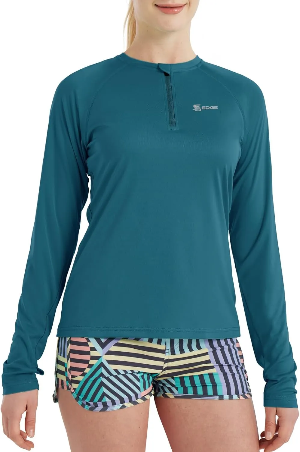 Women's Outdoor Quick Dry Sun Protection 1/4 Zip Long Sleeve Shirt