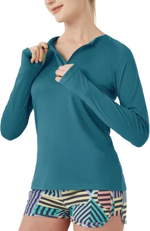 Women's Outdoor Quick Dry Sun Protection 1/4 Zip Long Sleeve Shirt