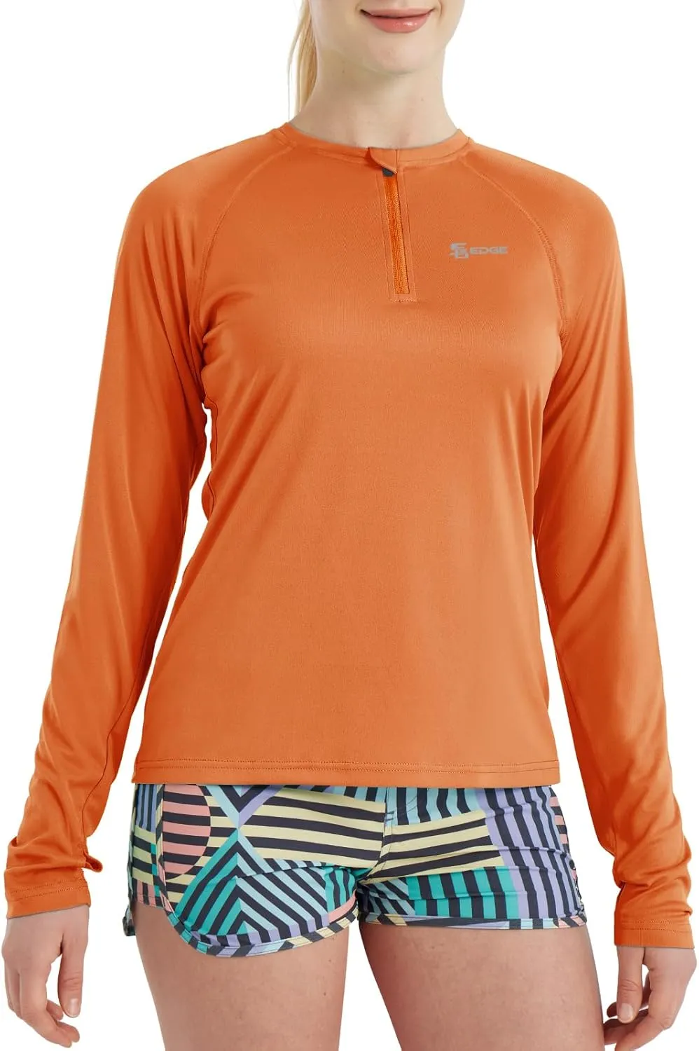 Women's Outdoor Quick Dry Sun Protection 1/4 Zip Long Sleeve Shirt