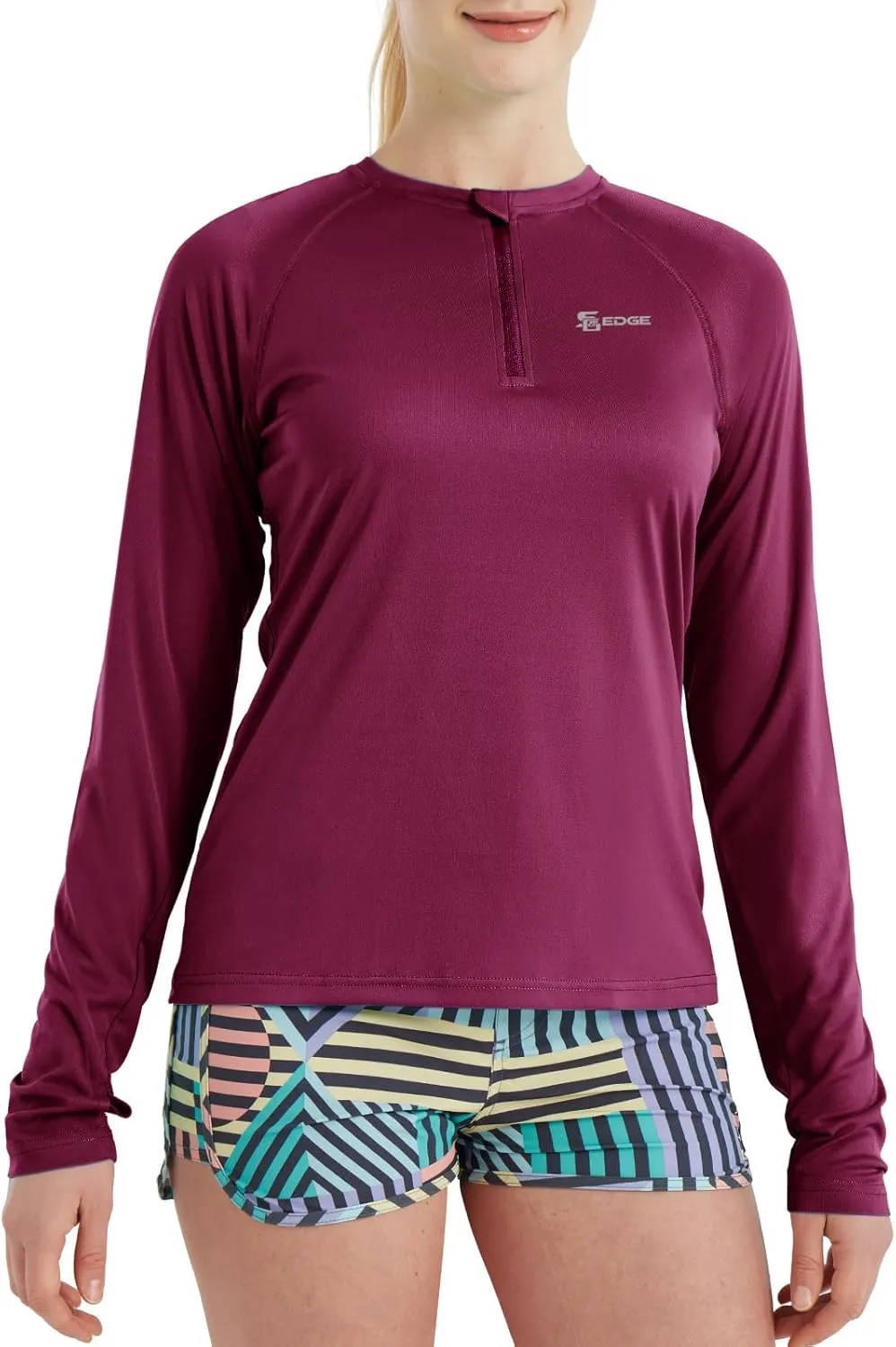 Women's Outdoor Quick Dry Sun Protection 1/4 Zip Long Sleeve Shirt