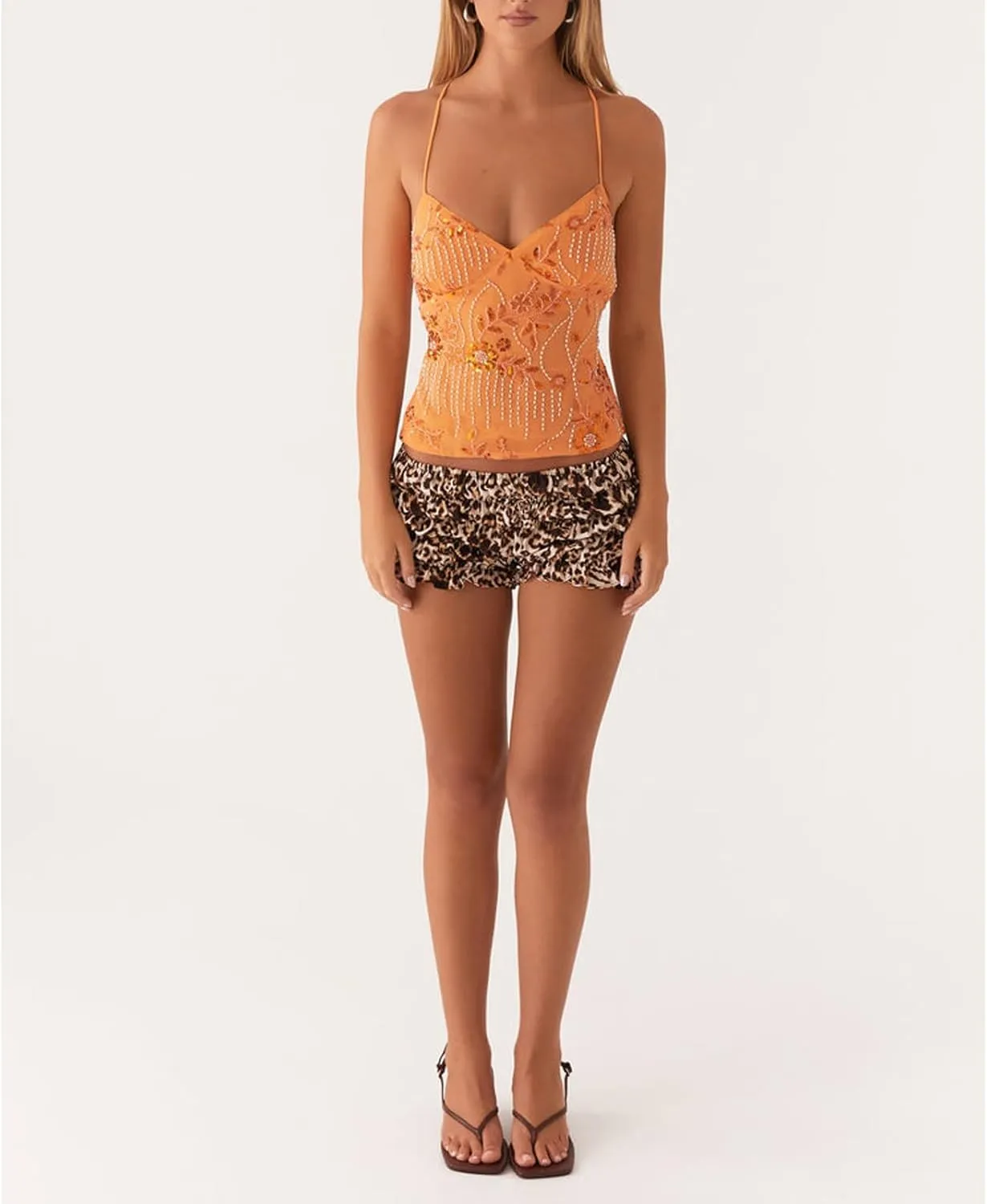 Womens Sequin Sparkle Halter Crop Tops Sexy Pearl Embellished Cami Tank Tops Y2k Bling Glitter Rhinestone Camisole