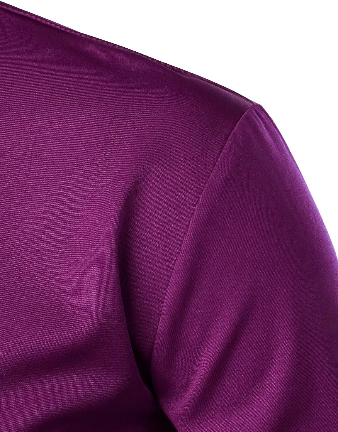 ZEROYAA Mens Hipster Gold Embroidery Mandarin Collar Slim Fit Long Sleeve Casual Dress Shirts